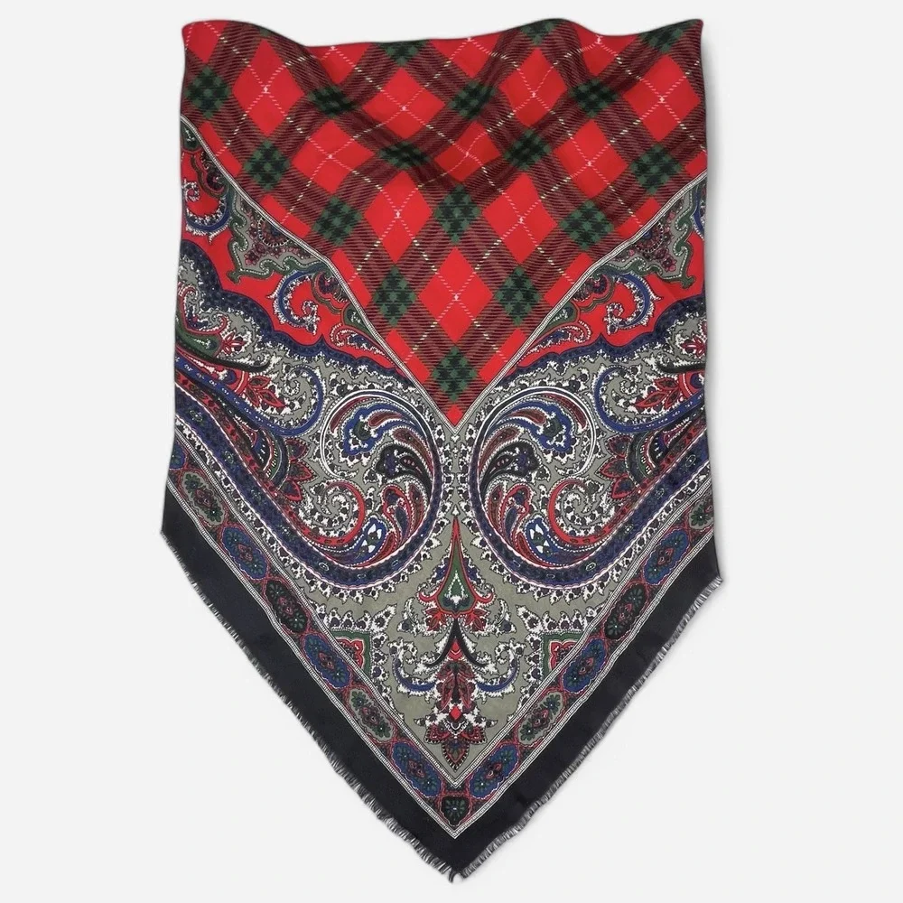 Vintage Italian‎ Scarf Shawl 46x47